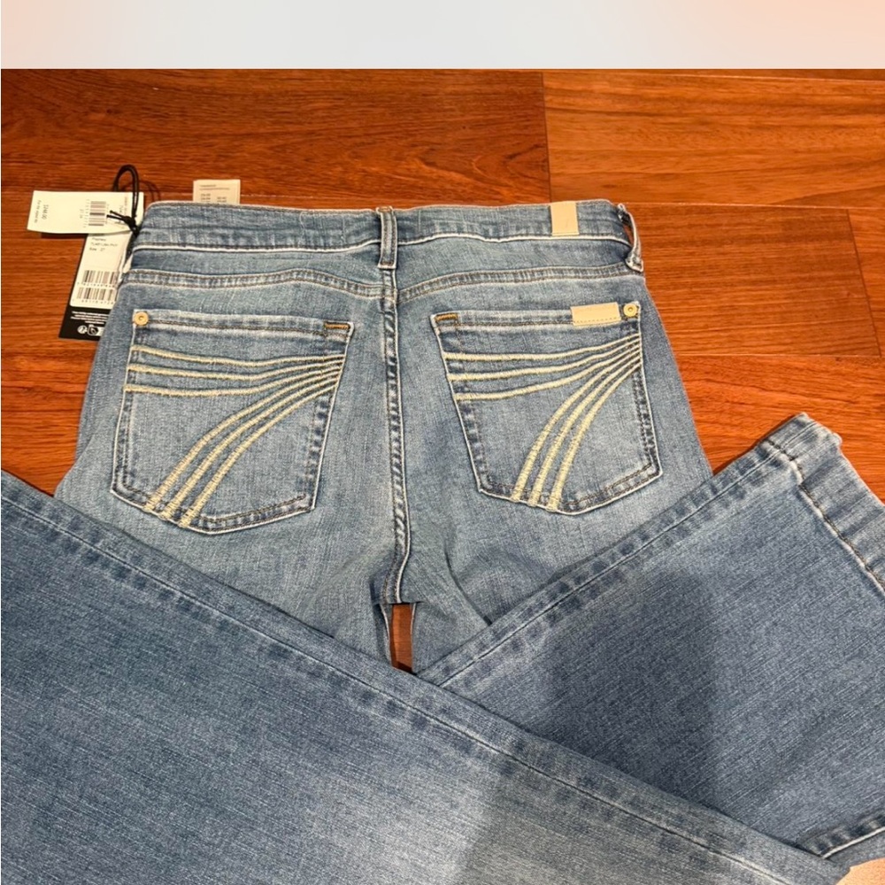 7 For All Mankind Dojo flare jeans in blue denim 
Prophecy